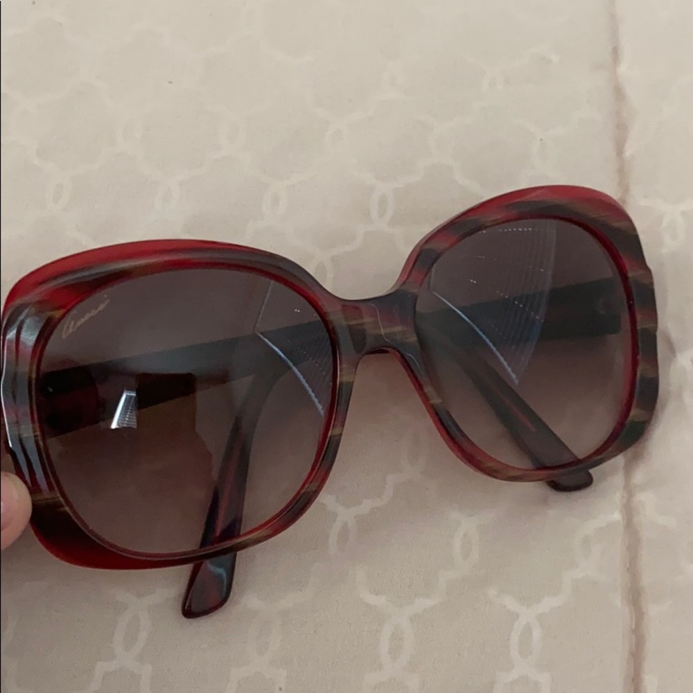 Red Gucci sunglasses